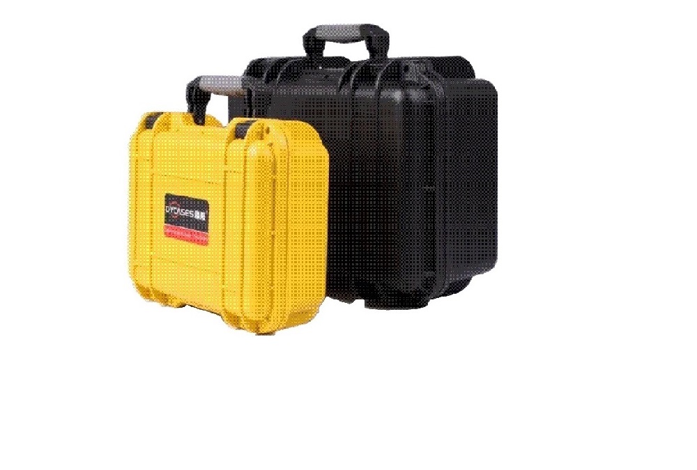 航空箱圖片，黑色開模塑料箱，黃色開模工具箱